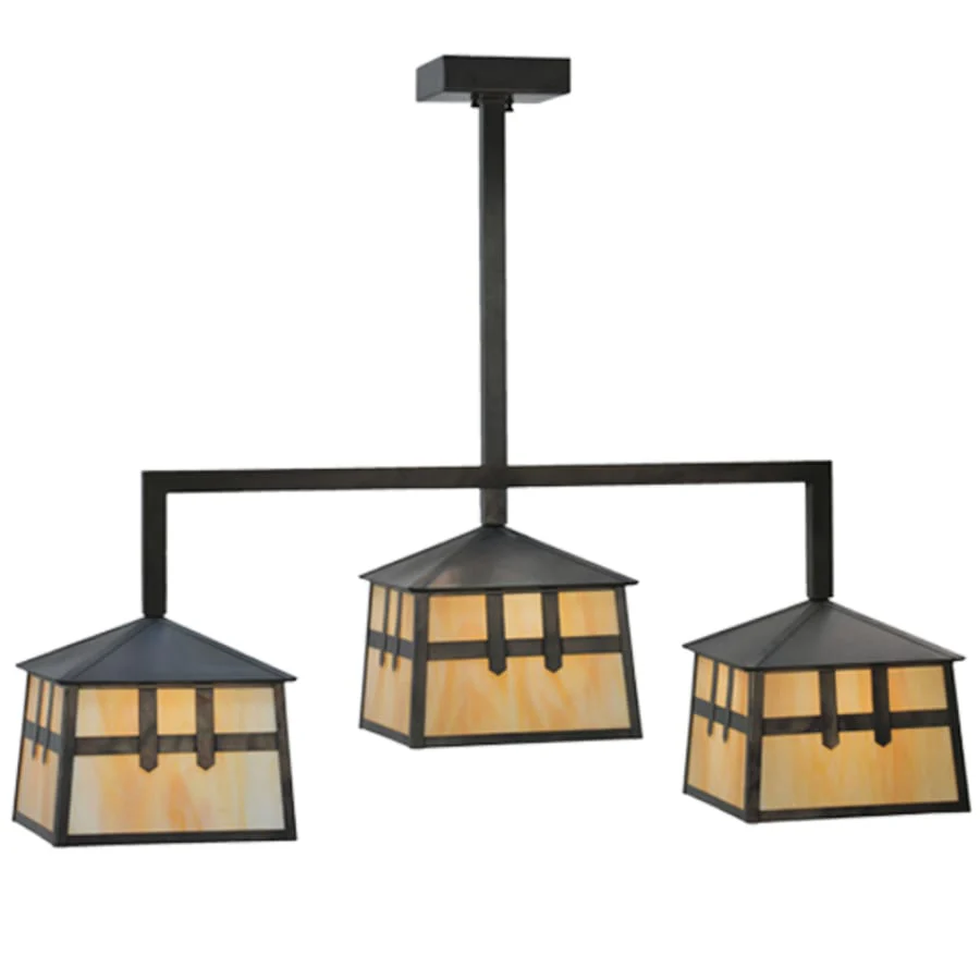 Meyda Tiffany Stillwater 3 Light 39" Wide Linear Pendant - Image 1
