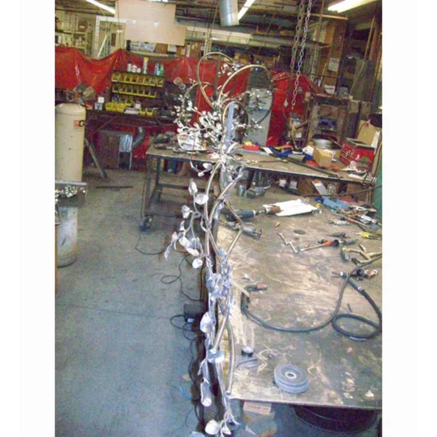 Meyda Tiffany Vinca Vine 30 Light 54" Wide Wrought Iron Waterfall Chandelier - Image 3