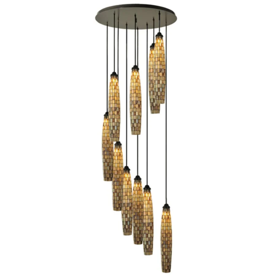 Meyda Tiffany Checkers 10 Light 48" Wide Multi Light Pendant - Image 2