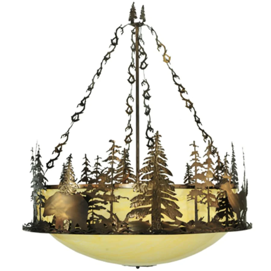 Meyda Tiffany Wildlife 10 Light 62" Wide Pendant - Image 3