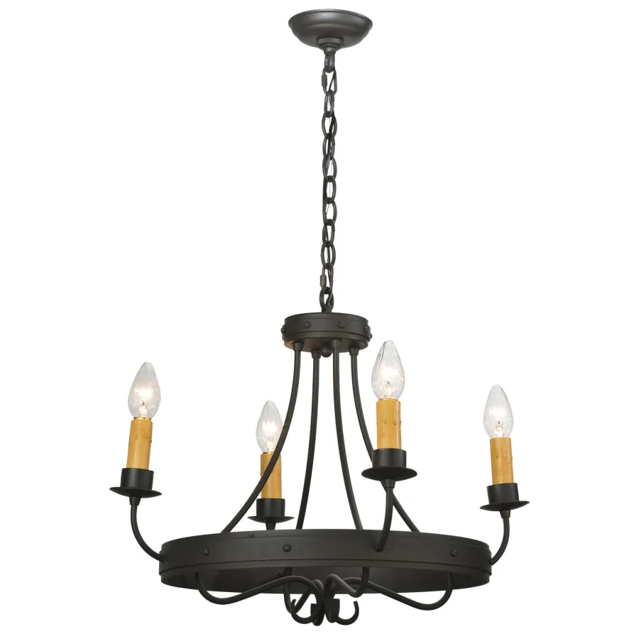 Meyda Tiffany 25" W Franciscan 4 Light Chandelier - Image 1