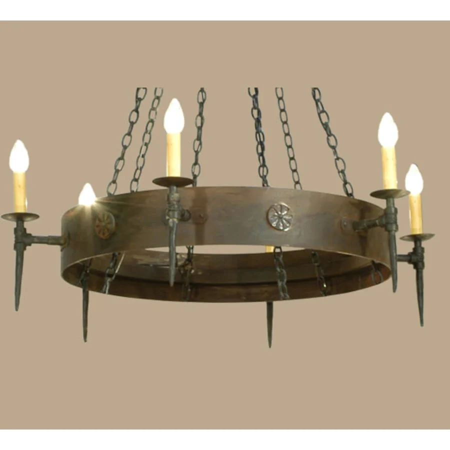 Meyda Tiffany Warwick 6 Light 47" Wide Taper Candle Style Chandelier - Image 1