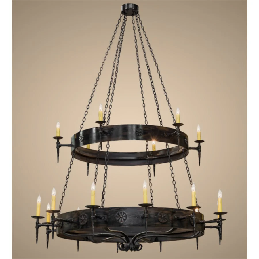 Meyda Tiffany Warwick 18 Light 72" Wide Taper Candle Style Chandelier - Image 2