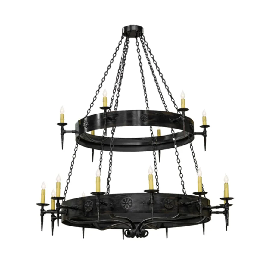 Meyda Tiffany Warwick 18 Light 72" Wide Taper Candle Style Chandelier - Image 3
