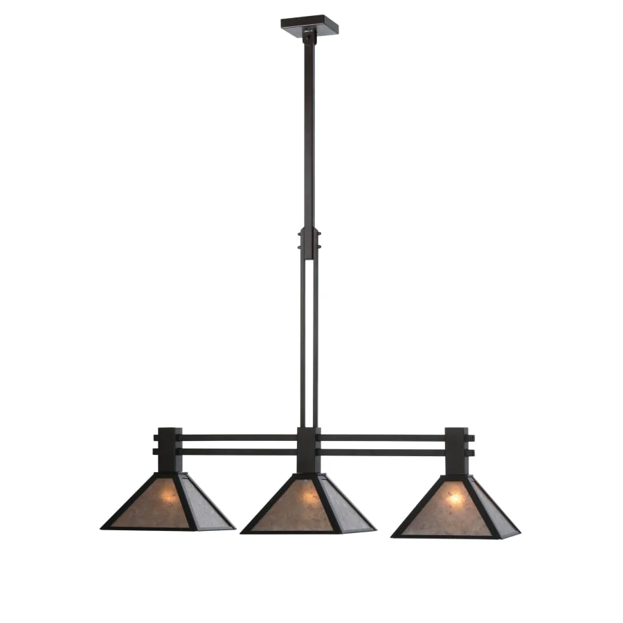 Meyda Tiffany 45" L Soffe Mission 3 Light Island Chandelier - Image 1