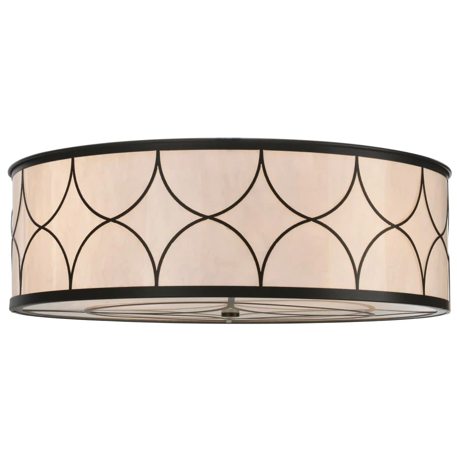 Meyda Tiffany 36" W Cilindro Deco Flush Mount Ceiling Fixture - Image 1