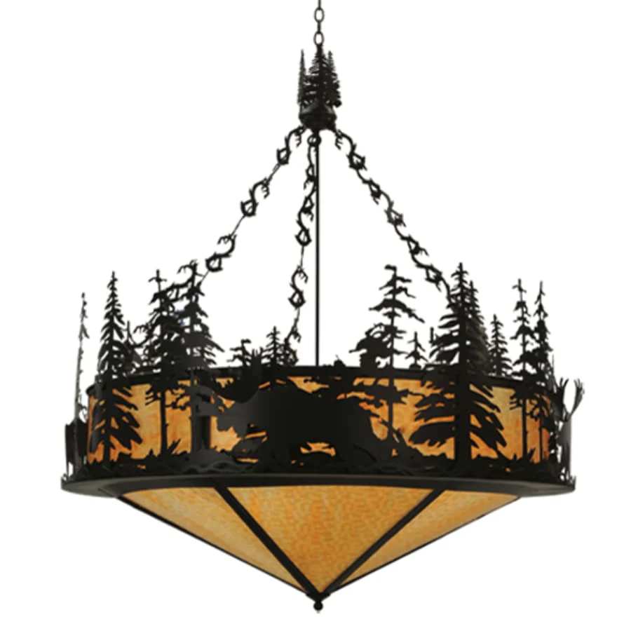 Meyda Tiffany Moose at Dusk 6 Light 56″ Wide Pendant