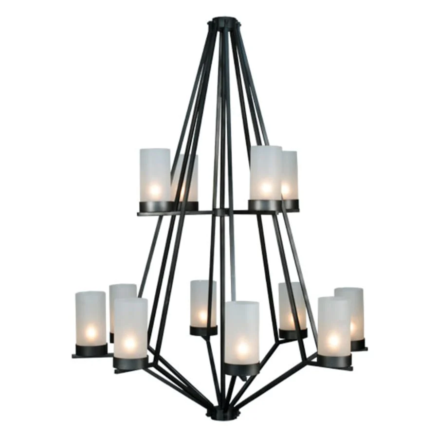 Meyda Tiffany Galen 12 Light 60" Wide Wrought Iron Candle Style Chandelier - Image 2