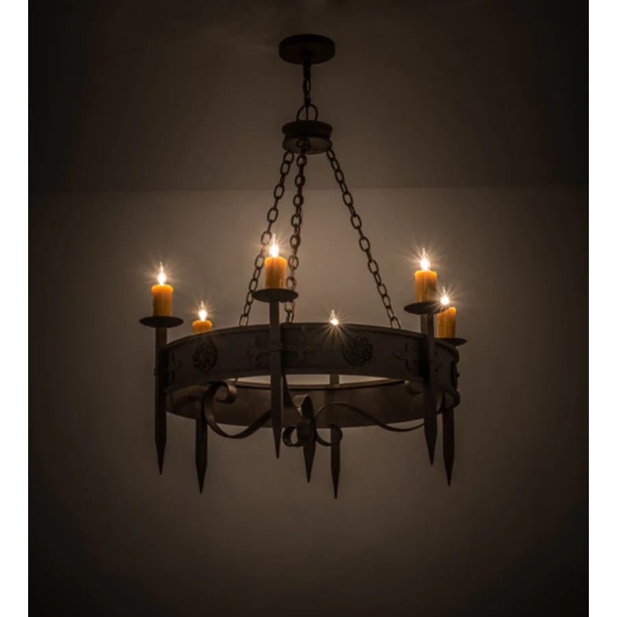 Meyda Tiffany Calandra 6 Light 36" Wide Taper Candle Style Chandelier - Image 2