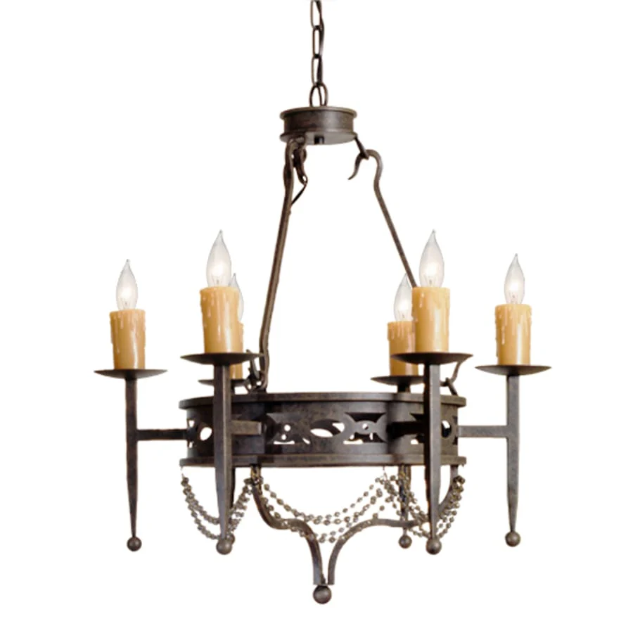 Meyda Tiffany Jasmine 6 Light 28" Wide Taper Candle Style Chandelier - Image 1