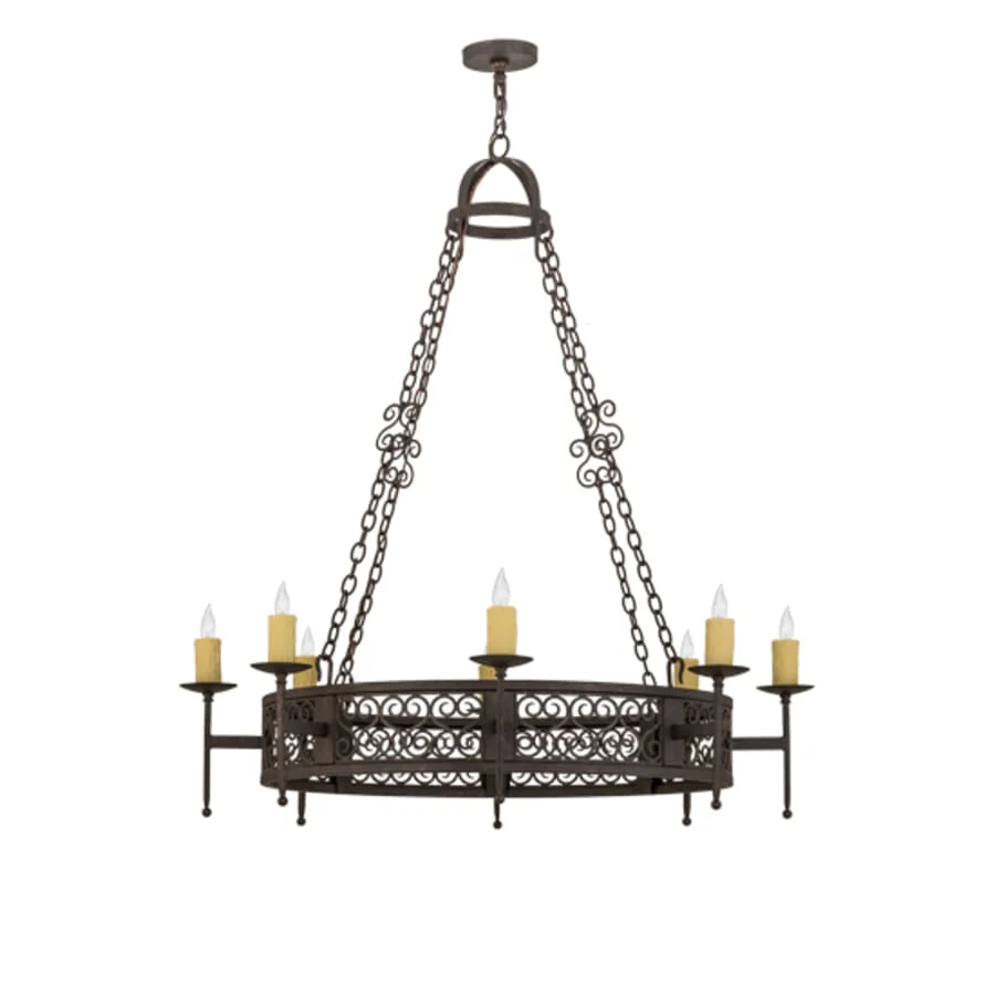 Meyda Tiffany Toscano 8 Light 48" Wide Taper Candle Style Chandelier - Image 3
