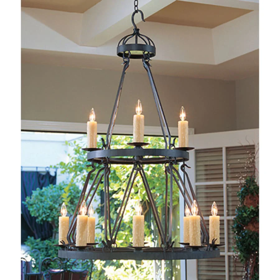 Meyda Tiffany Lakeshore 12 Light 36" Wide Taper Candle Style Chandelier - Image 1