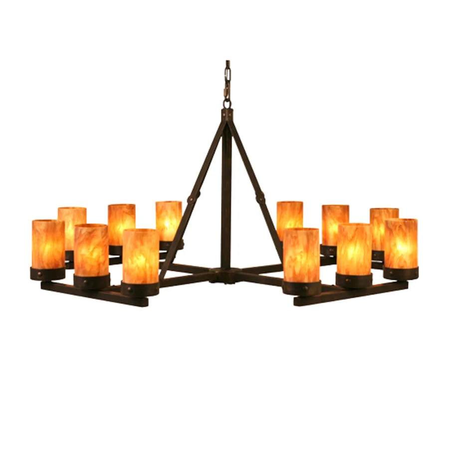 Meyda Tiffany Parker 12 Light 48" Wide Pillar Candle Style Chandelier - Image 1