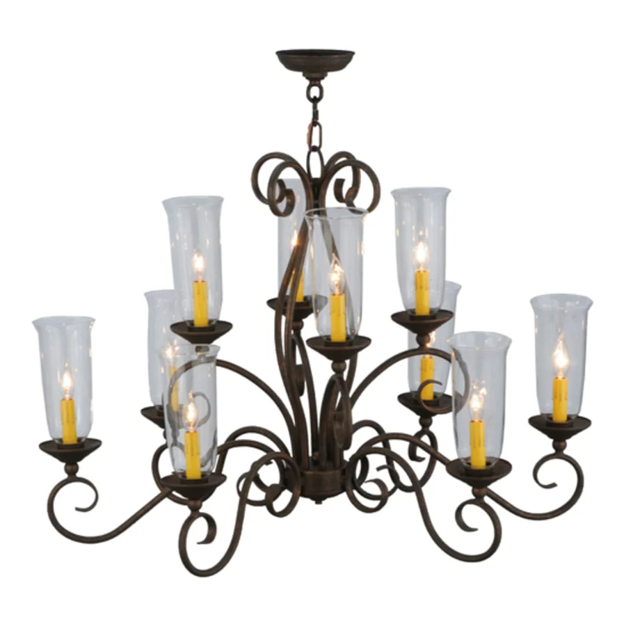 Meyda Tiffany Wallis 10 Light 21" Wide Taper Candle Style Chandelier - Image 2