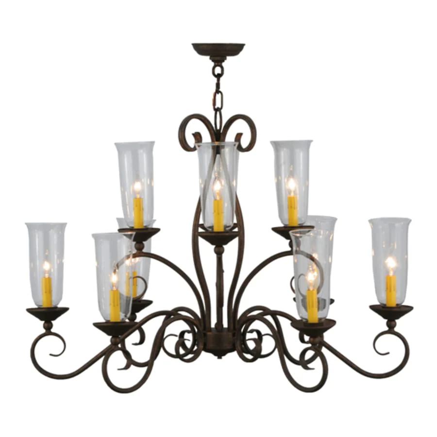 Meyda Tiffany Wallis 10 Light 21" Wide Taper Candle Style Chandelier - Image 3