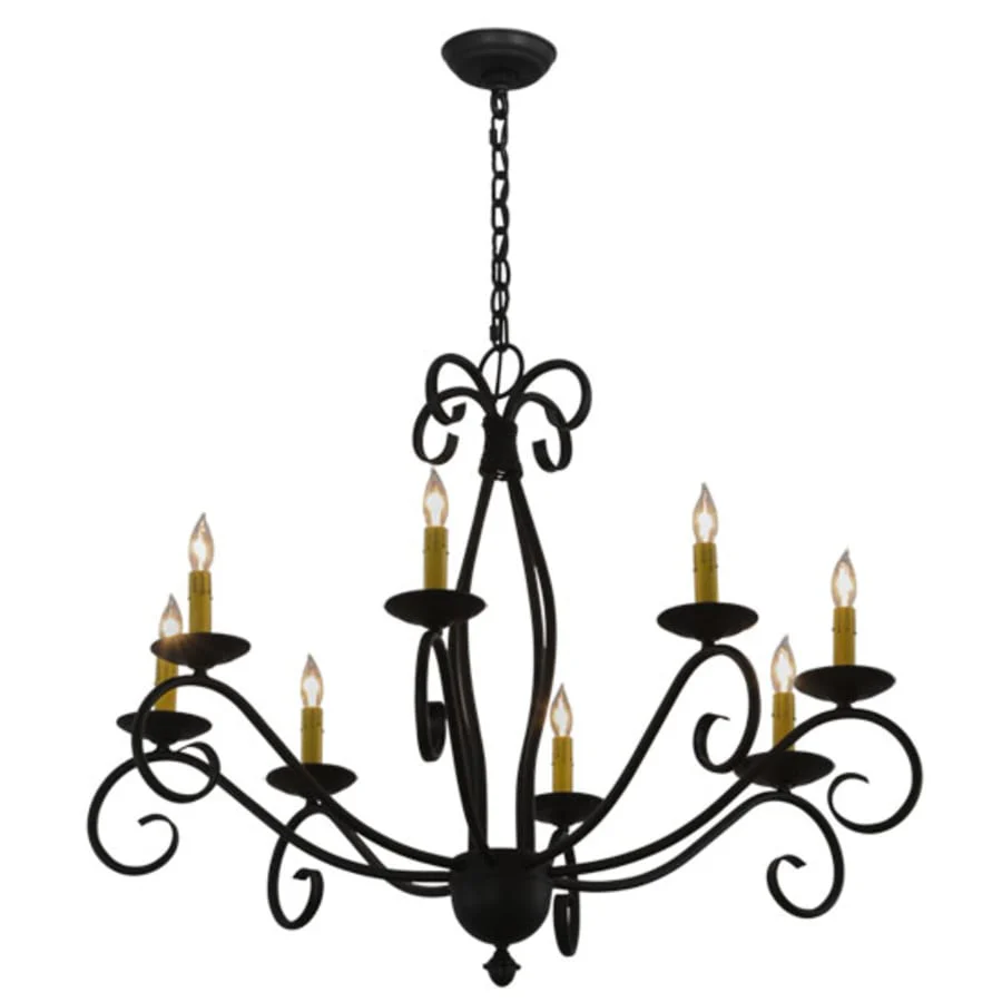 Meyda Tiffany Sienna 8 Light 36" Wide Taper Candle Style Chandelier - Image 3