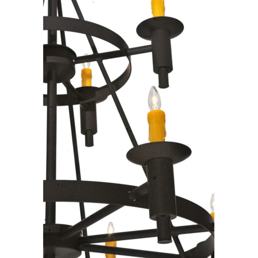Meyda Tiffany Carella 20 Light 135" Tall Taper Candle Style Chandelier - Dark Roast Finish - Image 2