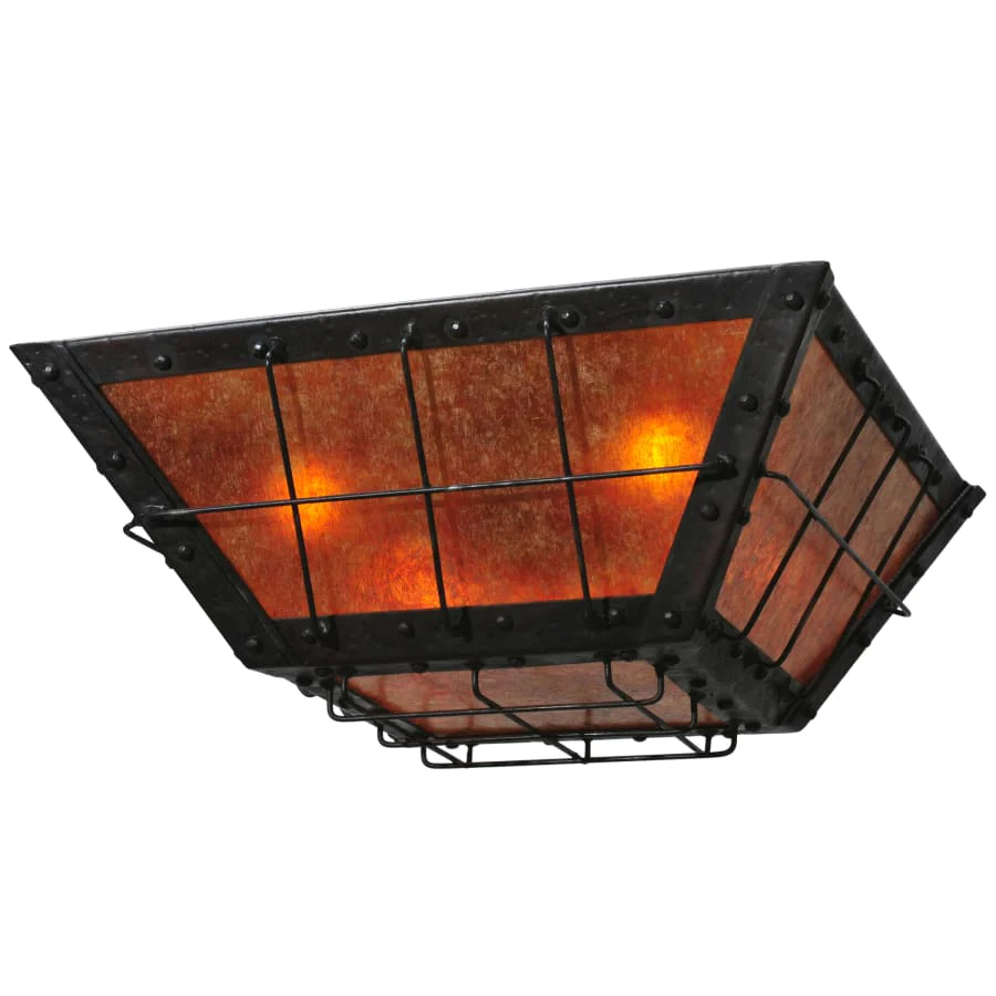 Meyda Tiffany 16.25" Square Vostok Flush Mount Ceiling Fixture - Image 1
