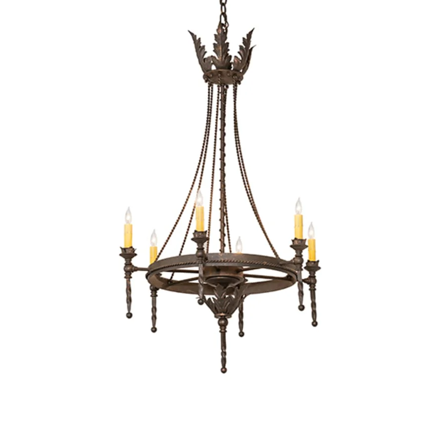 Meyda Tiffany Amaury 6 Light 24" Wide Taper Candle Style Chandelier - Image 1