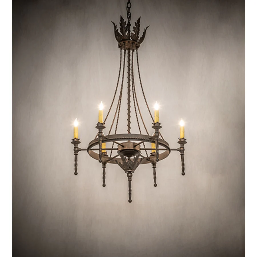 Meyda Tiffany Amaury 6 Light 24" Wide Taper Candle Style Chandelier - Image 2