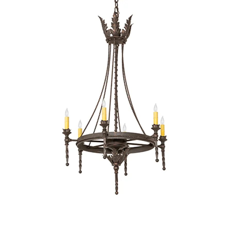 Meyda Tiffany Amaury 6 Light 24" Wide Taper Candle Style Chandelier - Image 3