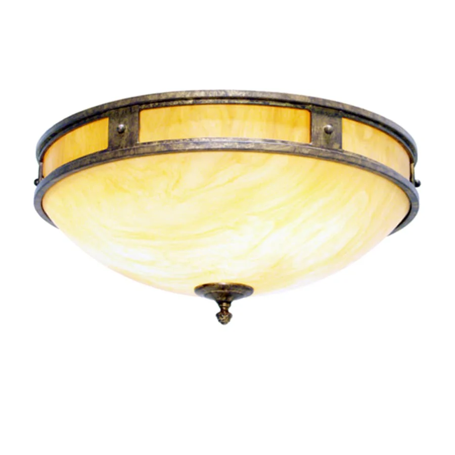 Meyda Tiffany Capella 2 Light 24" Wide Flush Mount Bowl Ceiling Fixture - Image 1