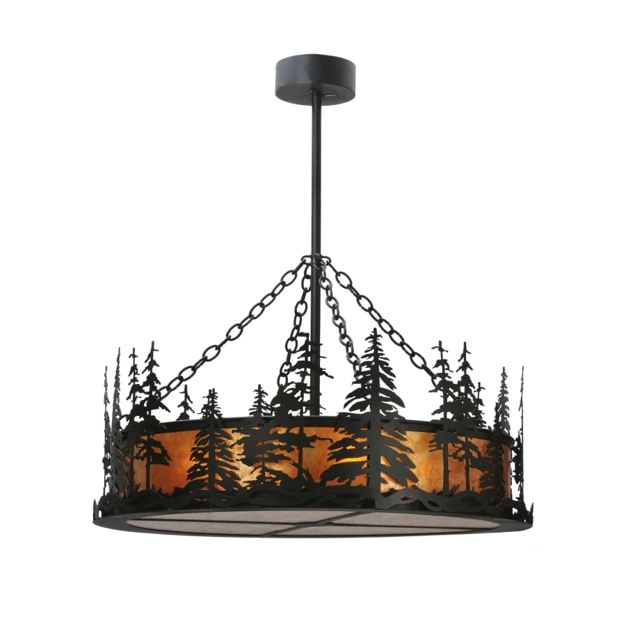Meyda Tiffany 36" W Tall Pines Inverted Pendant - Image 1
