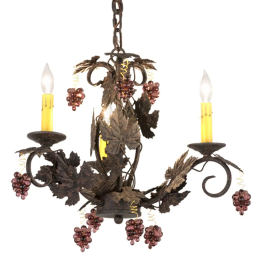 Meyda Tiffany Vineyard 3 Light 18" Wide Taper Candle Style Chandelier - Image 1