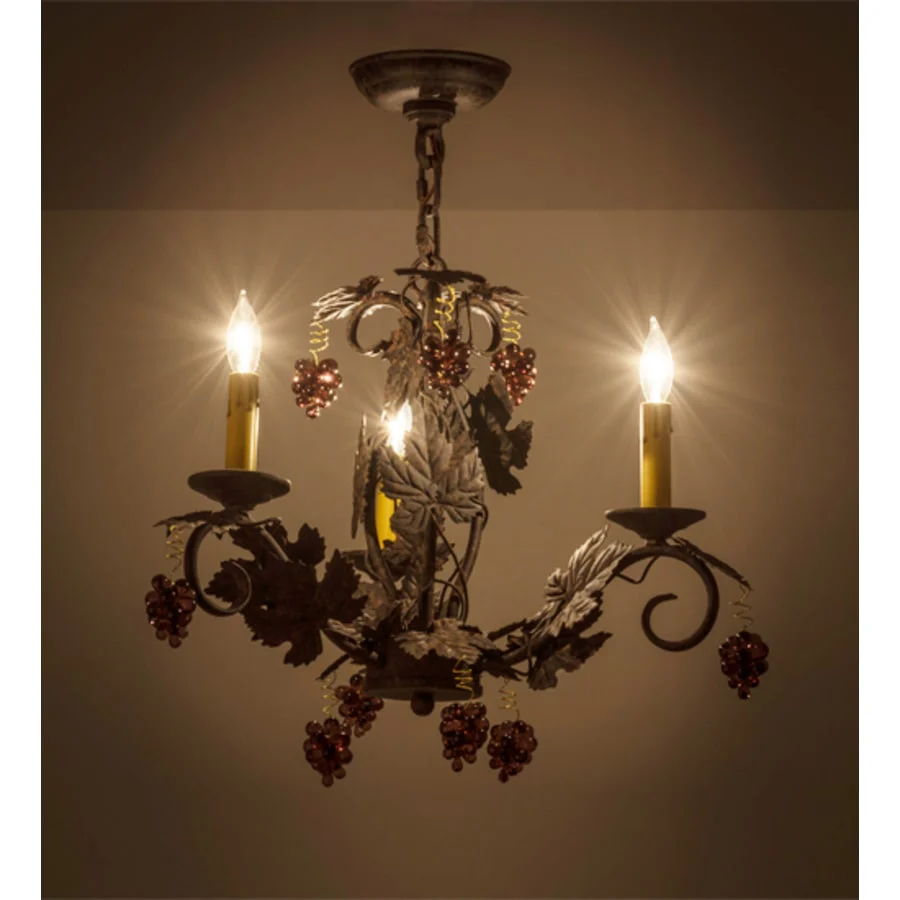 Meyda Tiffany Vineyard 3 Light 18" Wide Taper Candle Style Chandelier - Image 2