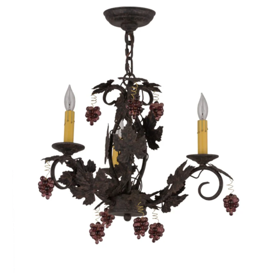Meyda Tiffany Vineyard 3 Light 18" Wide Taper Candle Style Chandelier - Image 3