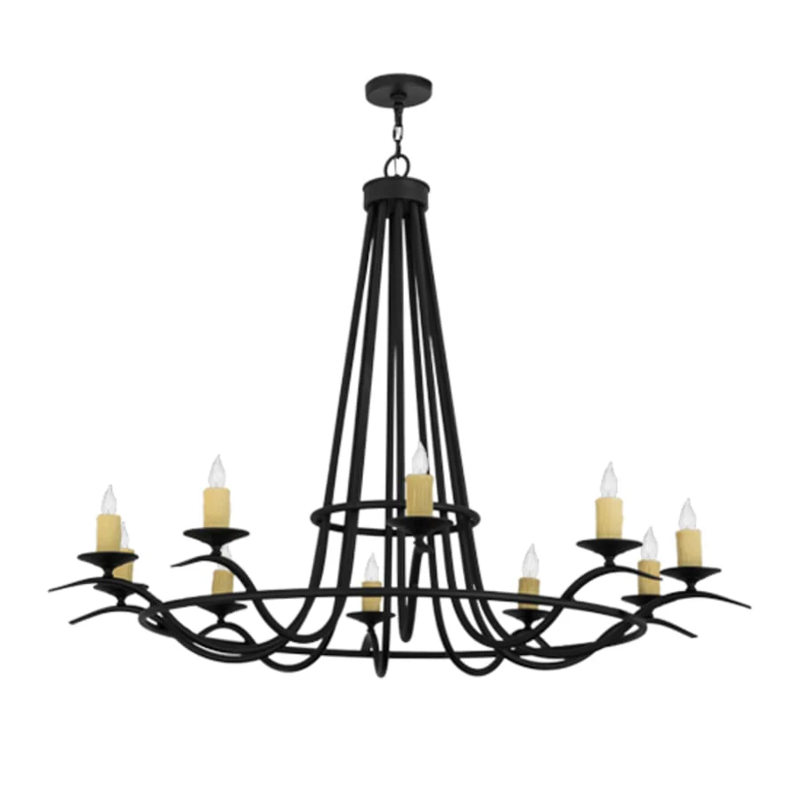 Meyda Tiffany Octavia 10 Light 60" Wide Taper Candle Style Chandelier - Image 3