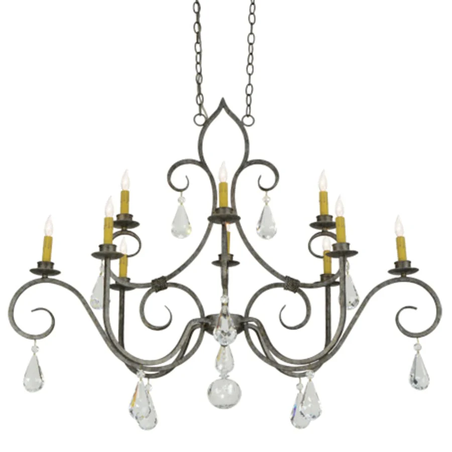 Meyda Tiffany Celine 10 Light 28" Wide Crystal Candle Style Chandelier - Image 1