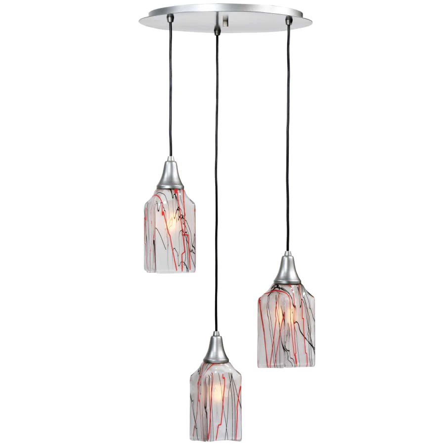 Meyda Tiffany 19" W Licorice 3 Light Shower Flush Mount Ceiling Fixture - Image 1