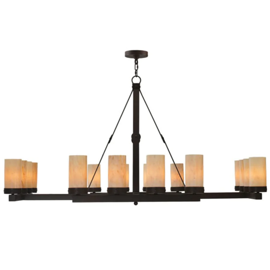 Meyda Tiffany Parker 16 Light 60" Wide Pillar Candle Style Chandelier - Image 3