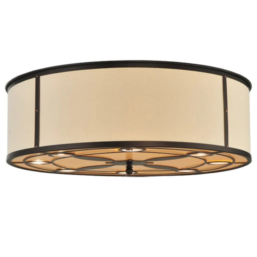 Meyda Tiffany Cilindro Valence 8 Light 30" Wide Flush Mount Drum Ceiling Fixture - Image 1