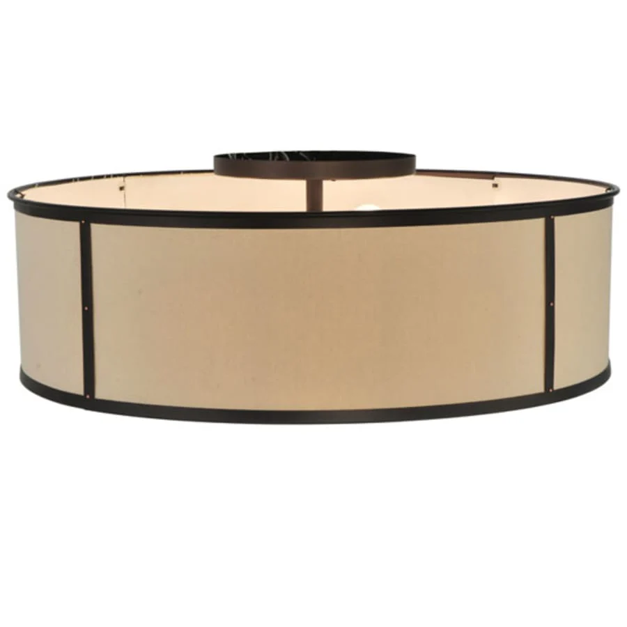 Meyda Tiffany Cilindro Valence 8 Light 30" Wide Flush Mount Drum Ceiling Fixture - Image 2