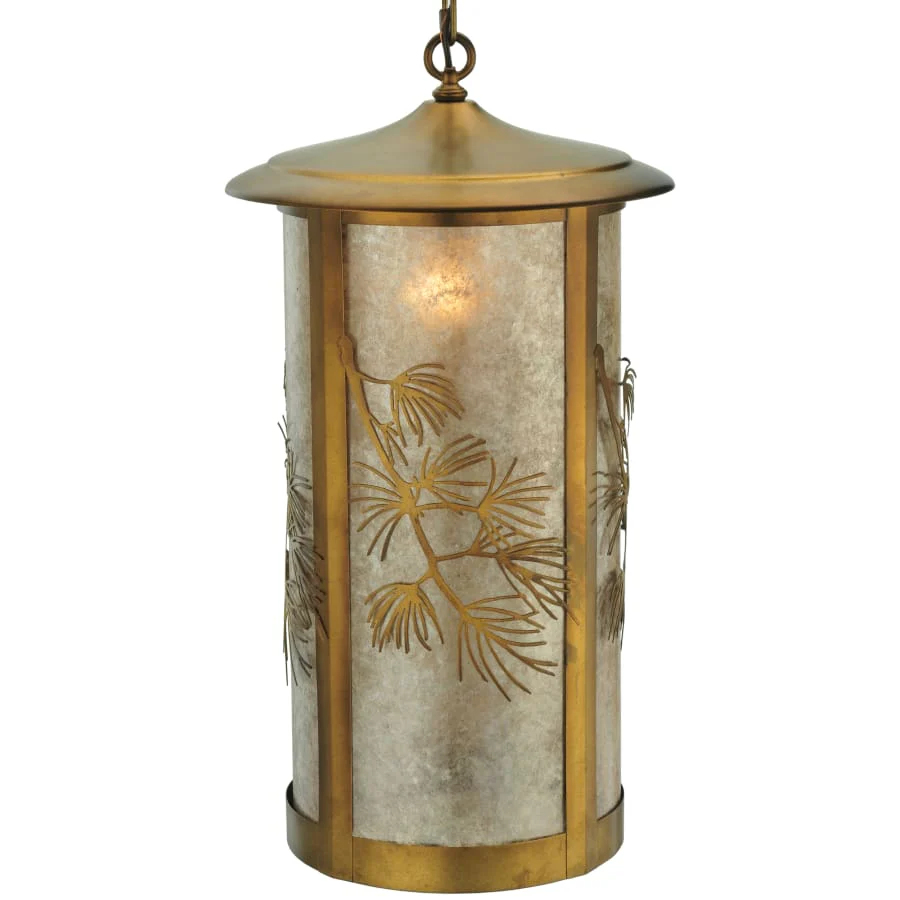 Meyda Tiffany 14" W Fulton Lone Pine Pendant - Image 1