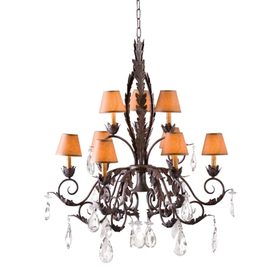 Meyda Tiffany Country French 9 Light 36" Wide Crystal Chandelier - Image 1
