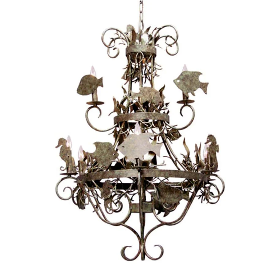 Meyda Tiffany De La Mar 9 Light 32" Wide Taper Candle Style Chandelier - Image 1