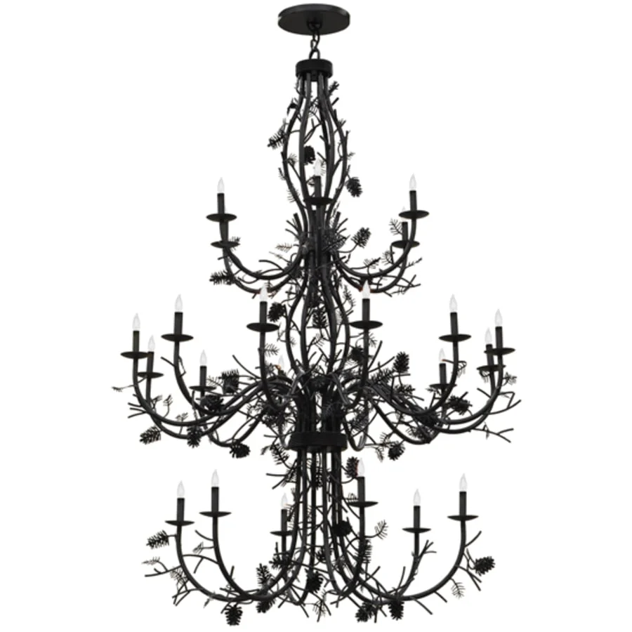 Meyda Tiffany Pinecone 24 Light 60" Wide Taper Candle Style Chandelier - Image 2