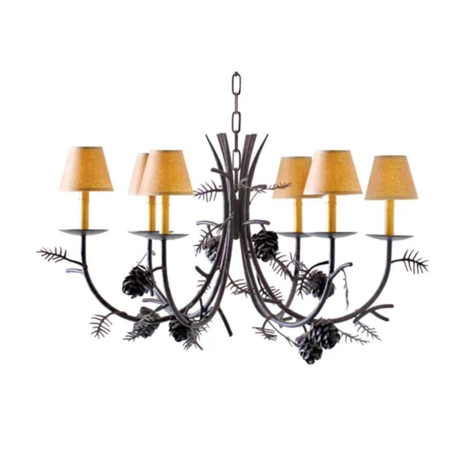 Meyda Tiffany Pinecone 8 Light 42" Wide Chandelier - Image 1