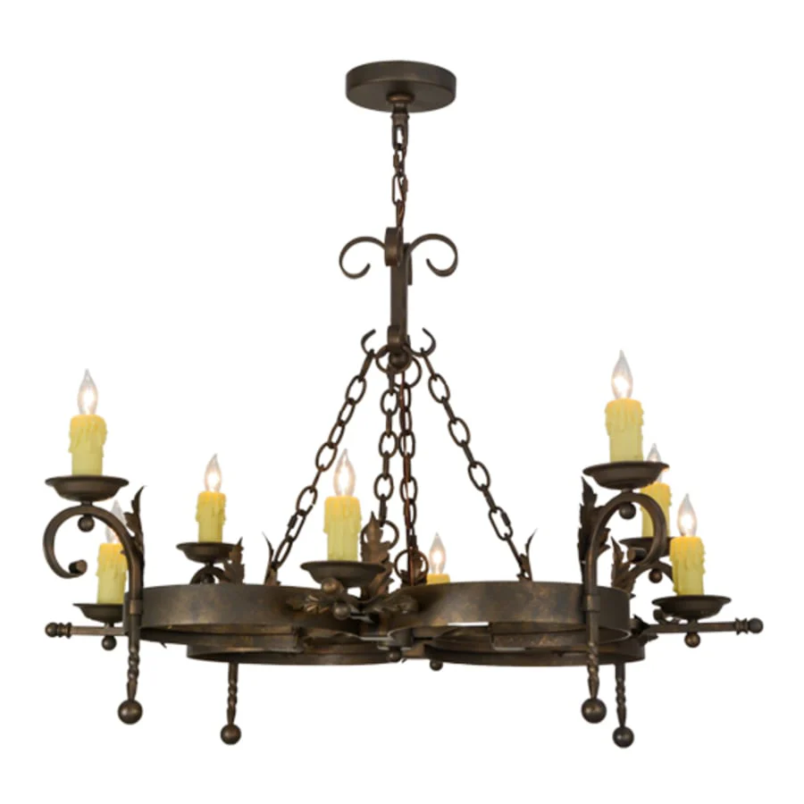 Meyda Tiffany Andorra 8 Light 43" Wide Taper Candle Style Chandelier - Image 1