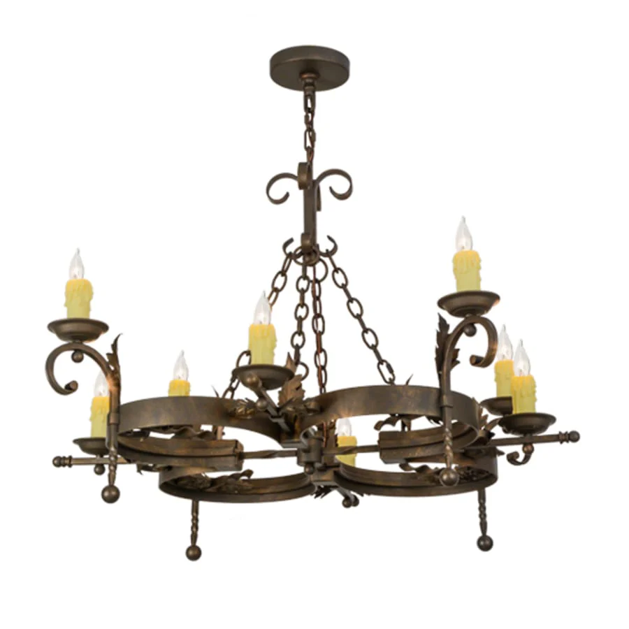 Meyda Tiffany Andorra 8 Light 43" Wide Taper Candle Style Chandelier - Image 3