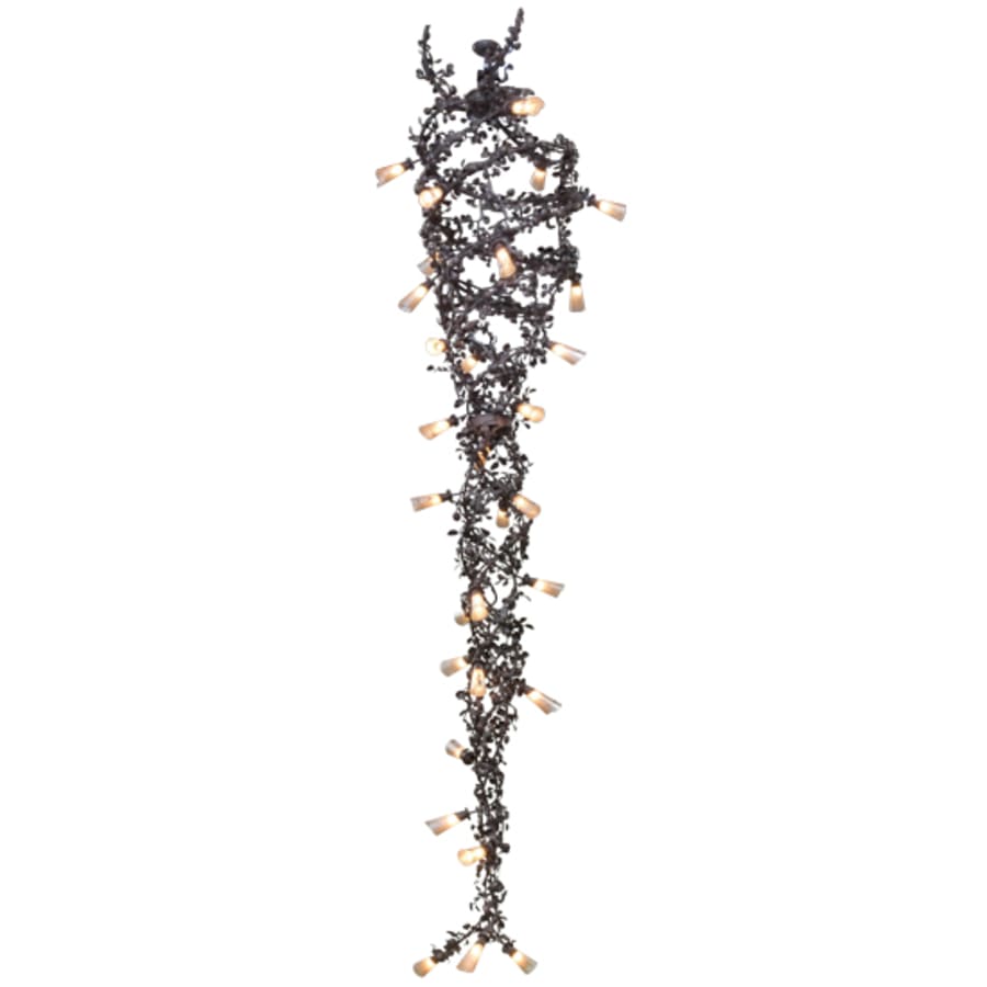 Meyda Tiffany Vinca Vine 30 Light 40" Wide Wrought Iron Waterfall Chandelier - Image 1