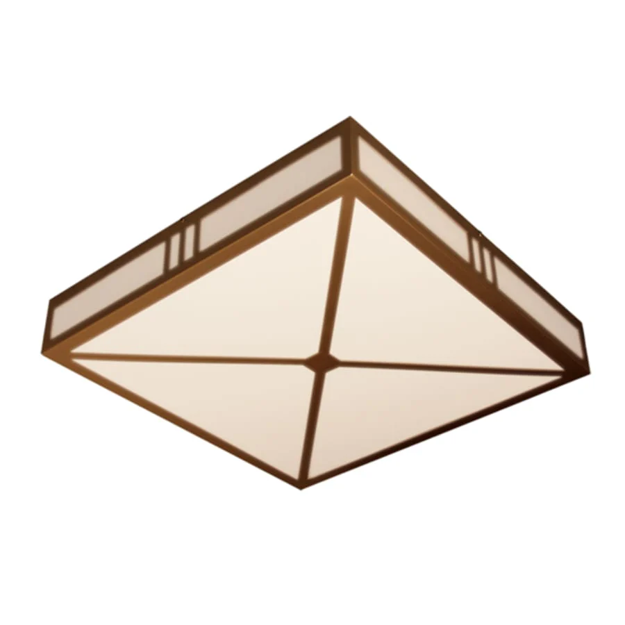Meyda Tiffany Whitewing 4 Light 36" Wide Flush Mount Square Ceiling Fixture - Coffee Cinnamon Finish - Image 1