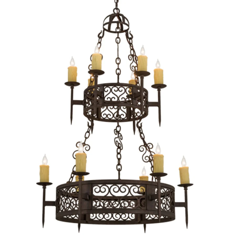 Meyda Tiffany Toscano 12 Light 36" Wide Taper Candle Style Chandelier - Image 1