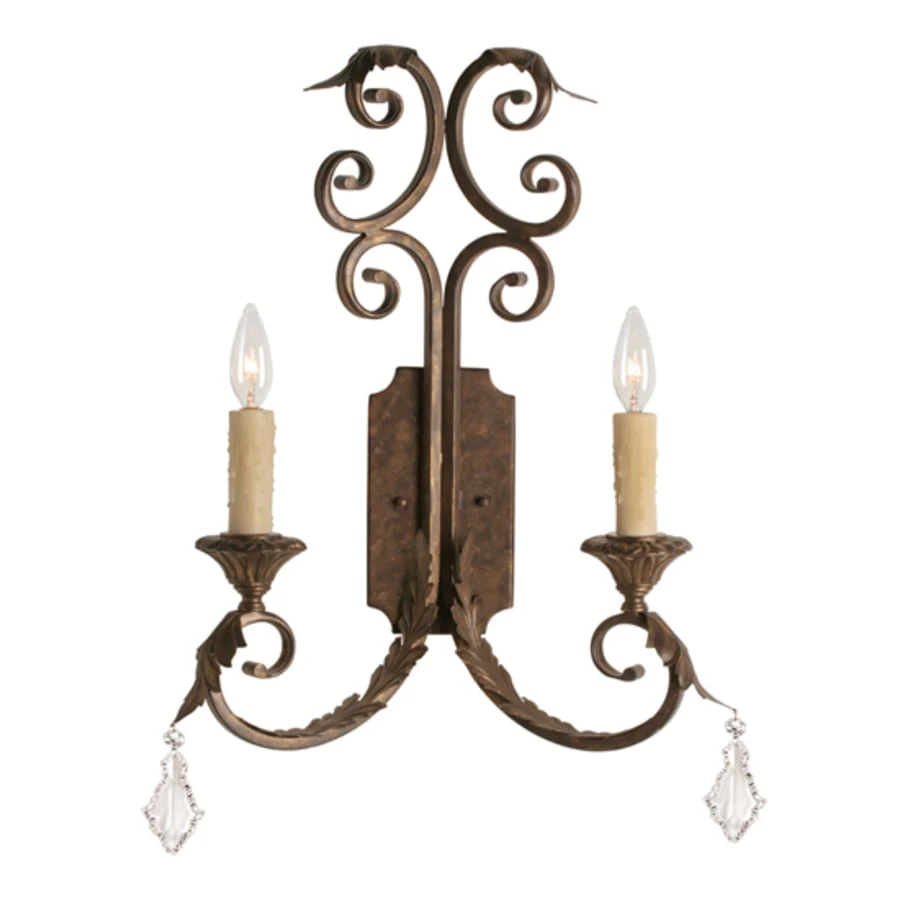 Meyda Tiffany Serratina 2 Light 26" Tall Wall Sconce - Image 1