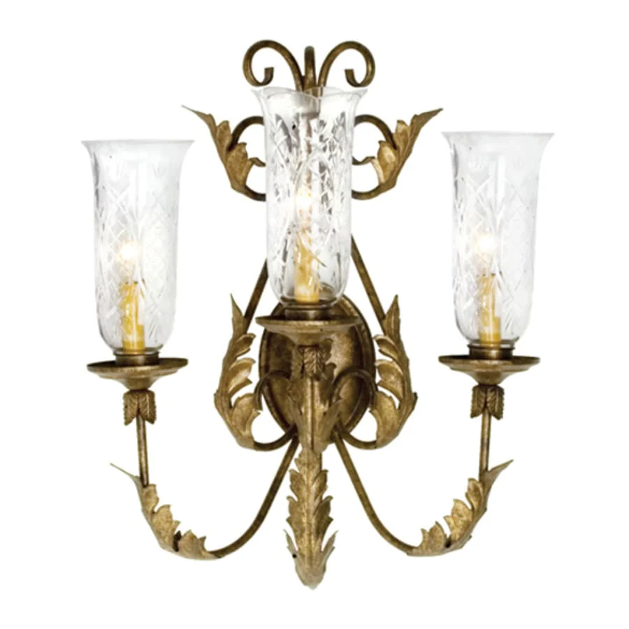 Meyda Tiffany French 3 Light 22" Tall Wall Sconce - Image 1