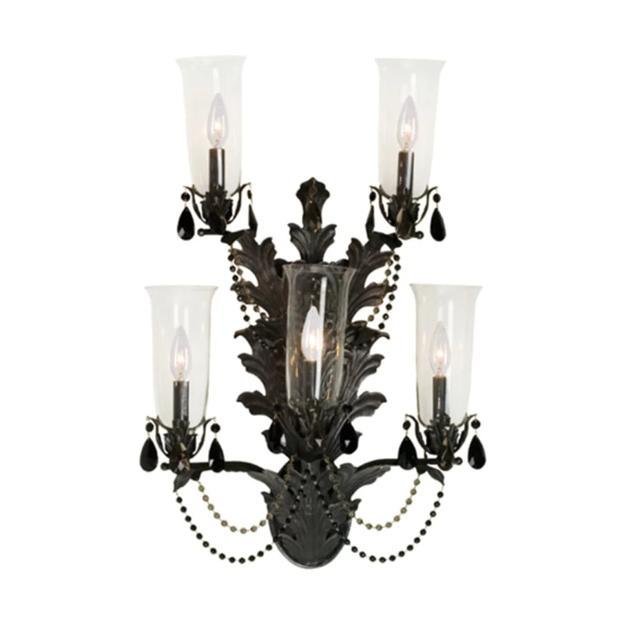 Meyda Tiffany French 5 Light 28" Tall Wall Sconce - Image 1