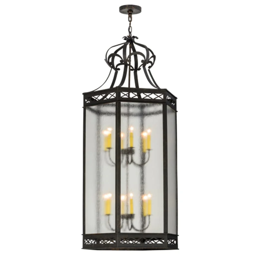 Meyda Tiffany Estancia 12 Light 27" Wide Taper Candle Pendant - Image 3